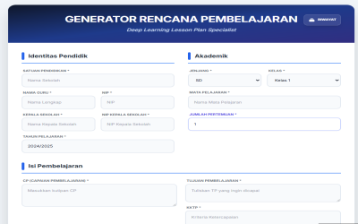 APLIKASI MEMBUAT PERENCANAAN PEMBELAJARAN (RPP) JENJANG SD, SMP DAN SMA