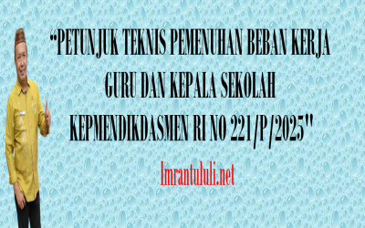 PETUNJUK TEKNIS PEMENUHAN BEBAN KERJA GURU DAN KEPALA SEKOLAH KEPMENDIKDASMEN RI NO 221/P/2025